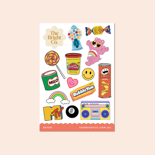 Retro Boom Box Sticker Sheet