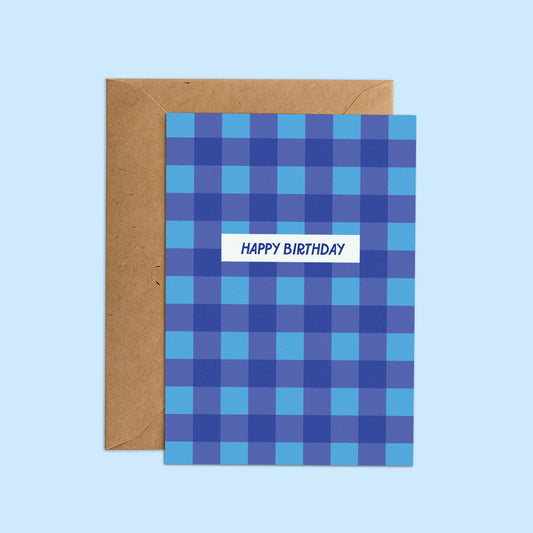 Birthday Blue Check