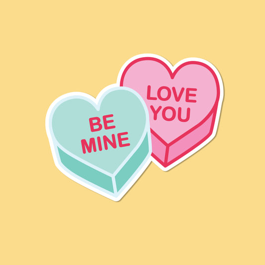 Be Mine, Love You Vinyl Sticker