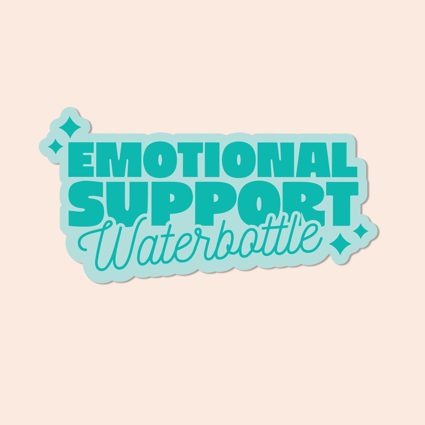 Emotional Support Waterbottle Vinyl Sticker