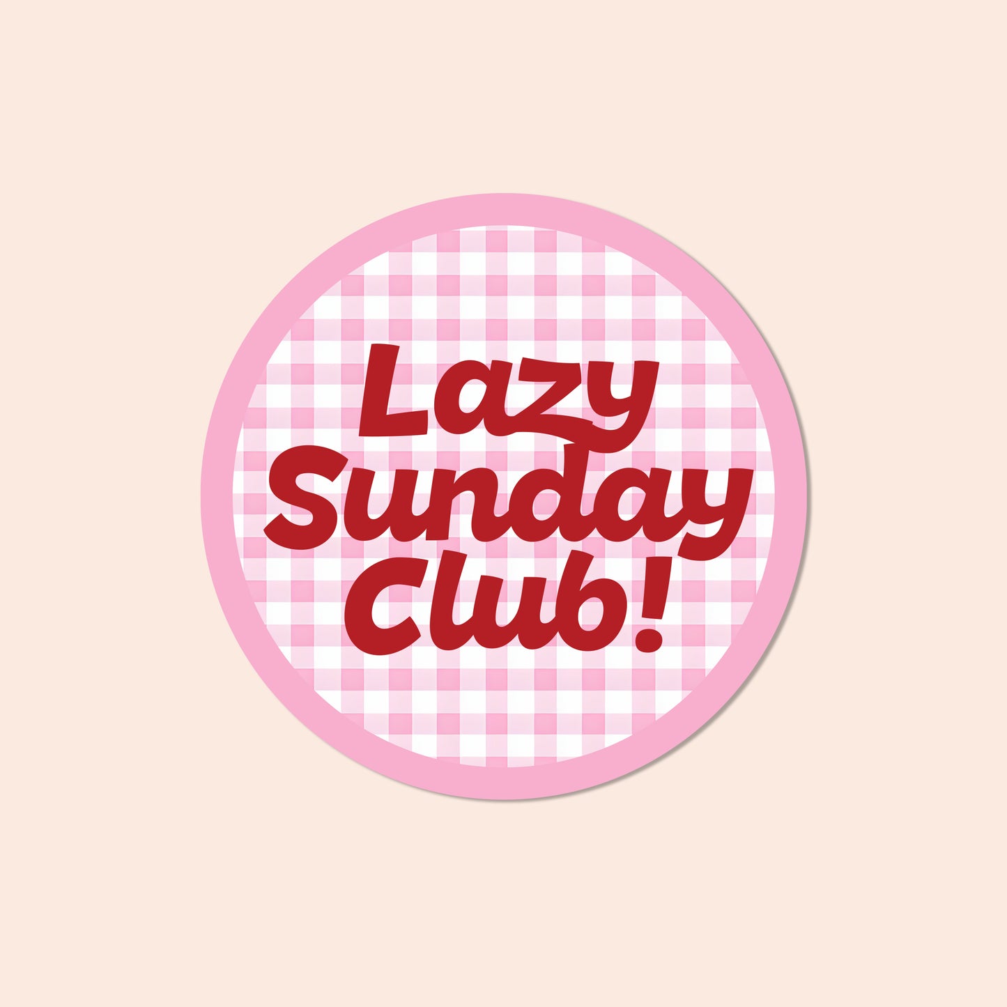 Lazy Sunday Club Vinyl Sticker
