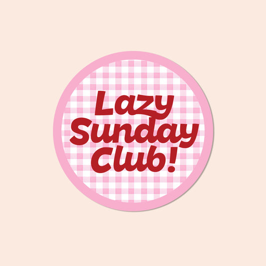 Lazy Sunday Club Vinyl Sticker