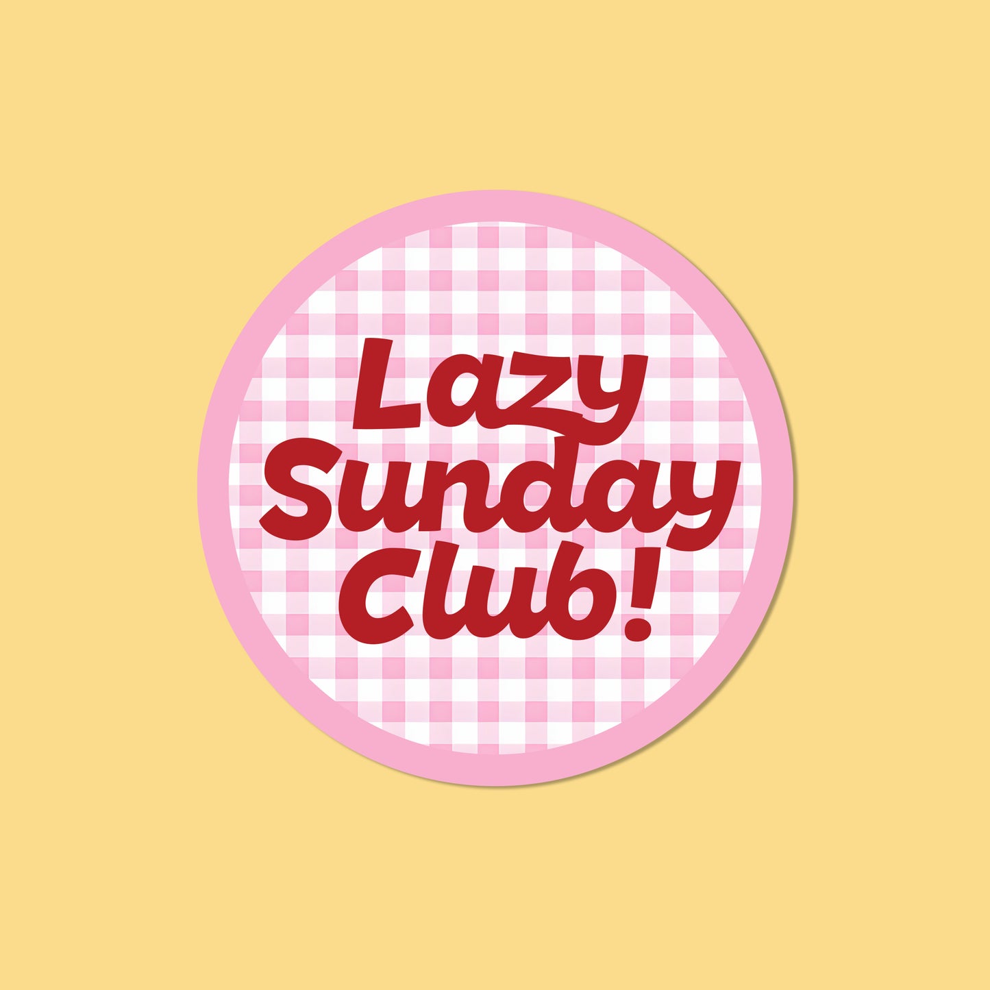 Lazy Sunday Club Vinyl Sticker