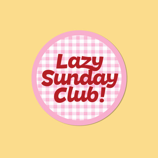 Lazy Sunday Club Vinyl Sticker