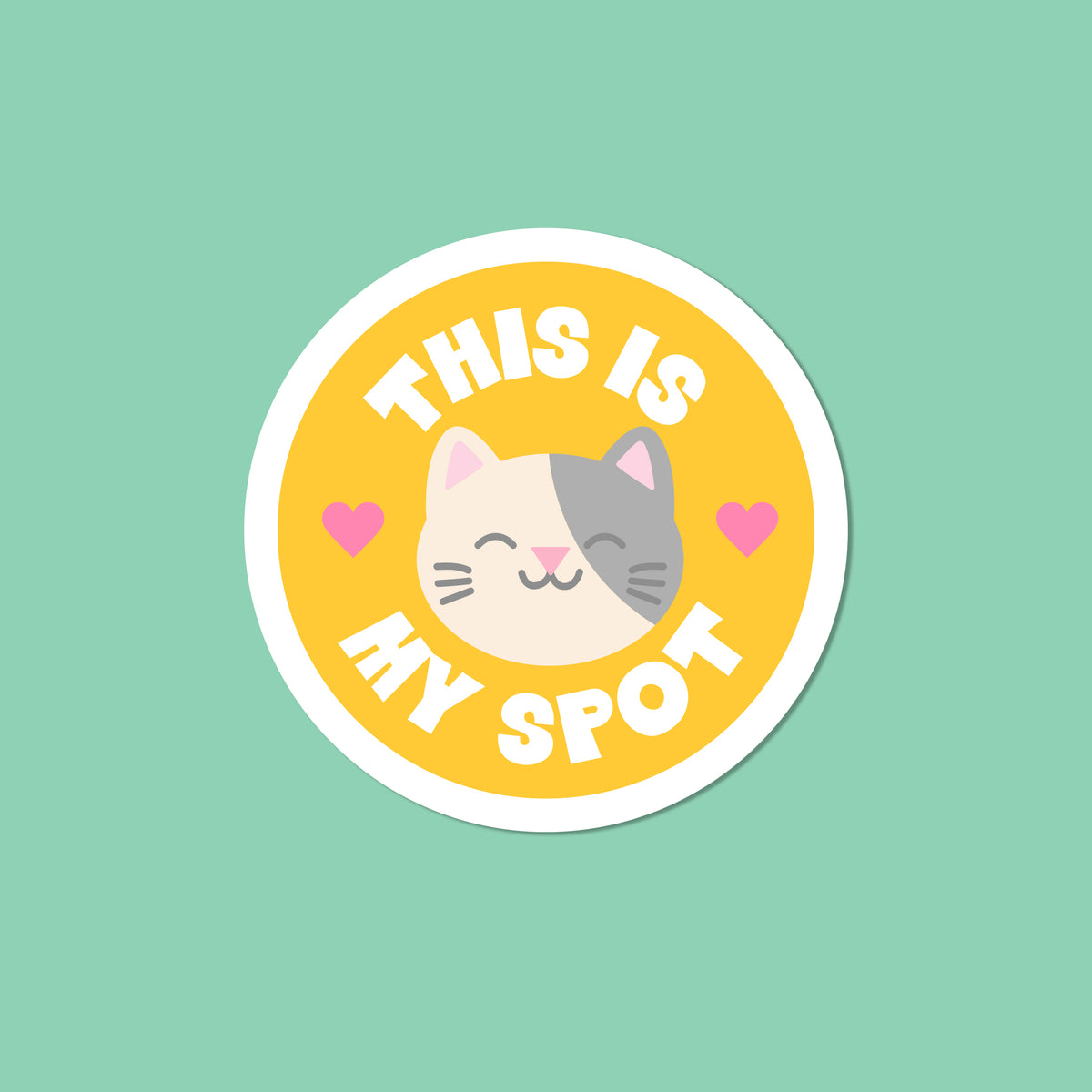 This Is My Spot Cat Vinyl Sticker