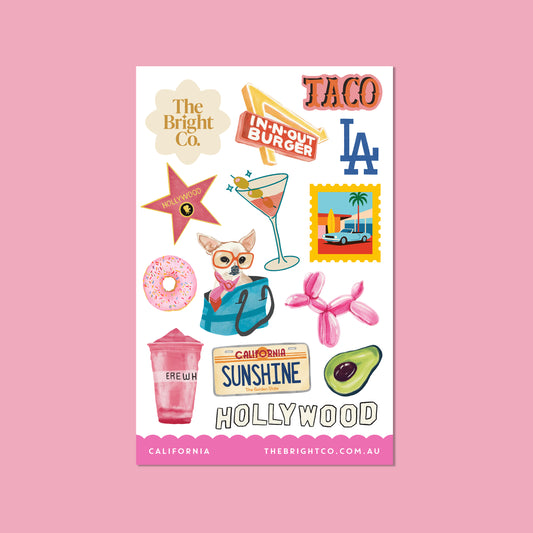 California Martini Sticker Sheet