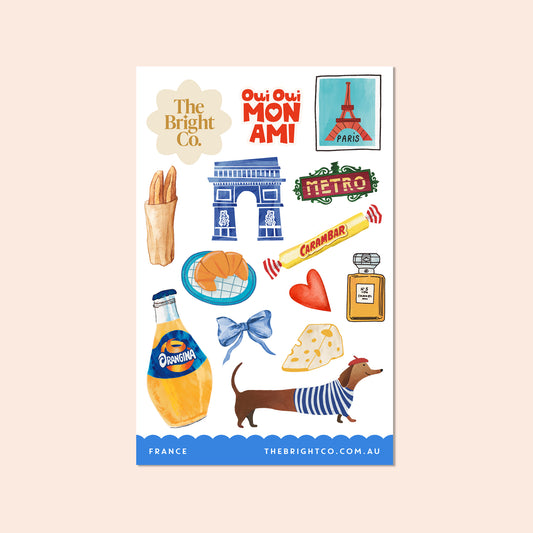 France Croissant Sticker Sheet