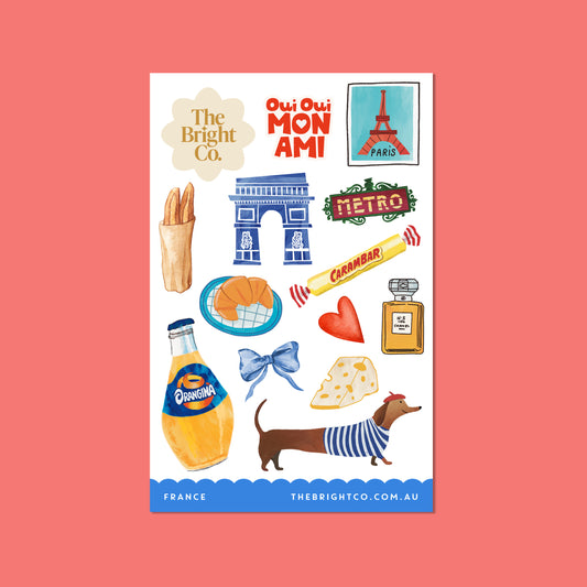 France Croissant Sticker Sheet