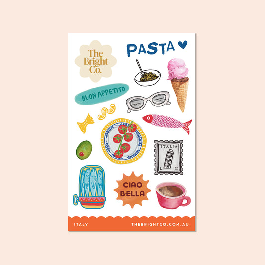 Italy Gelato Sticker Sheet