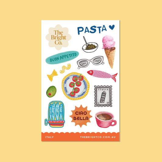 Italy Gelato Sticker Sheet