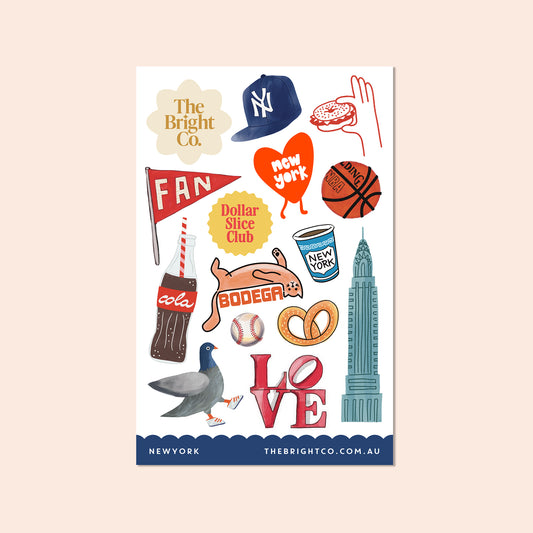 New York LOVE Sticker Sheet