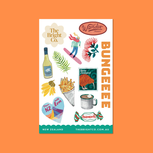 NZ Bungee Sticker Sheet