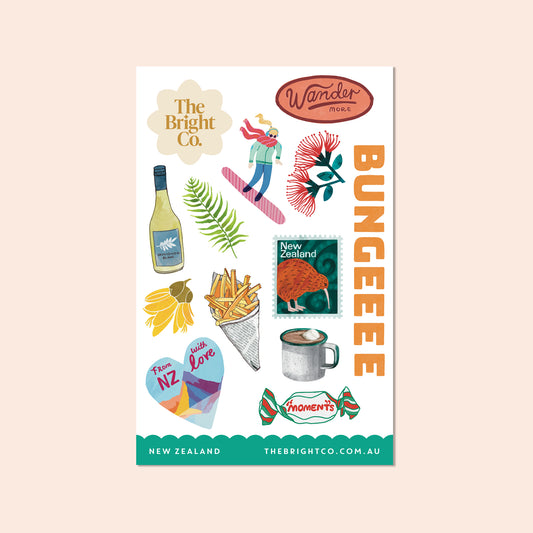 NZ Bungee Sticker Sheet