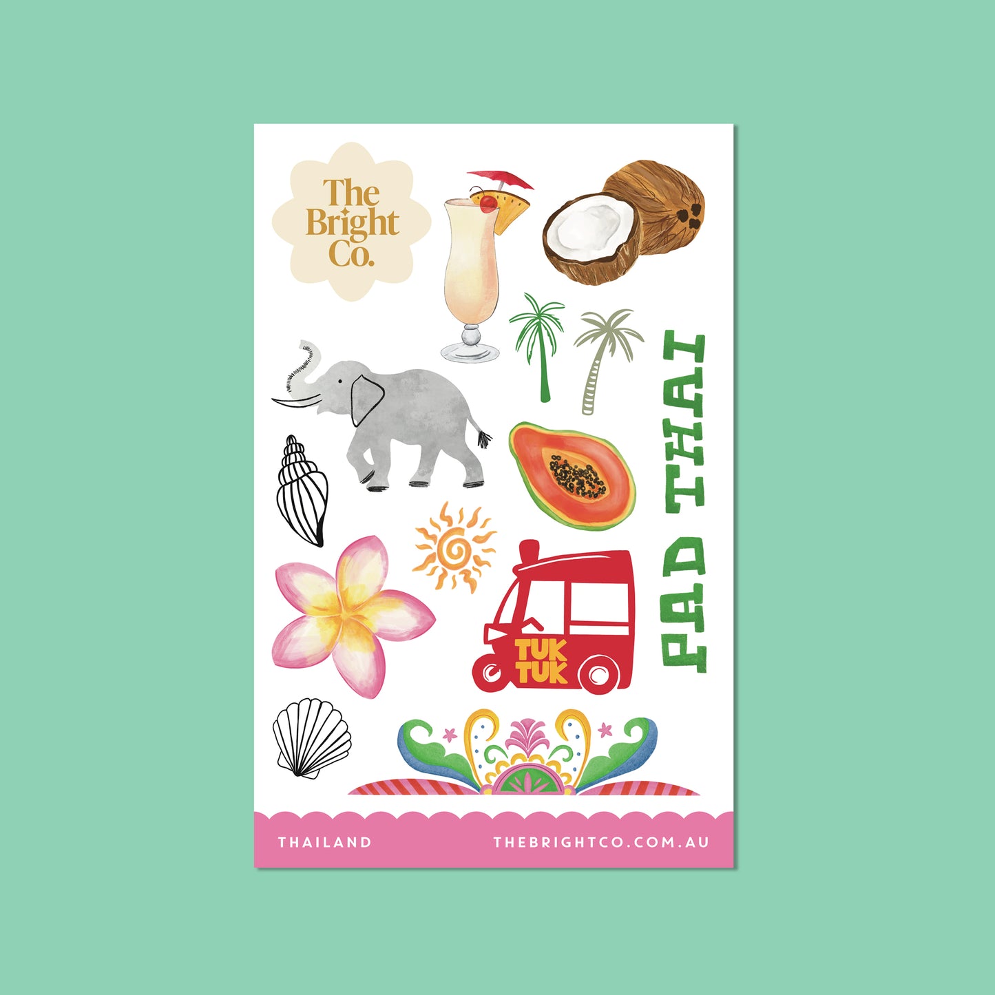Thailand Papaya Sticker Sheet