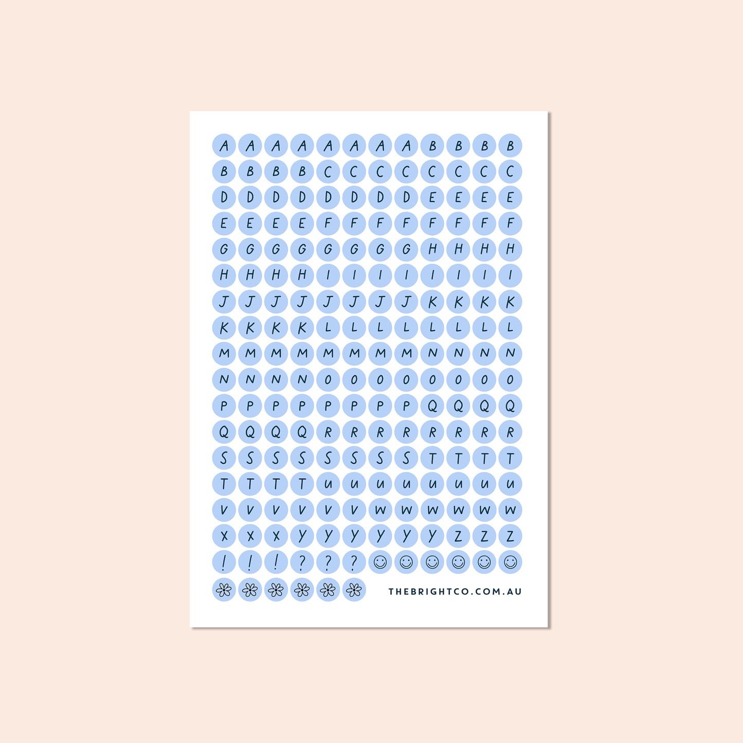 Letter Dots Sticker Sheet