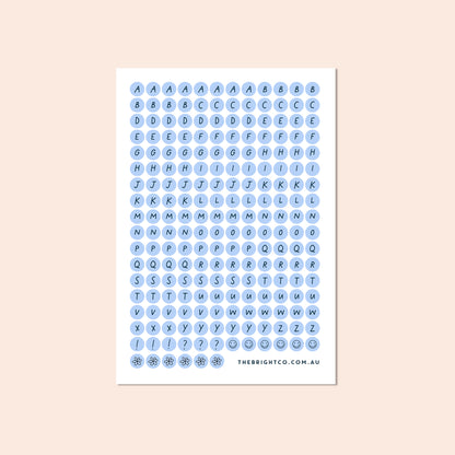 Letter Dots Sticker Sheet