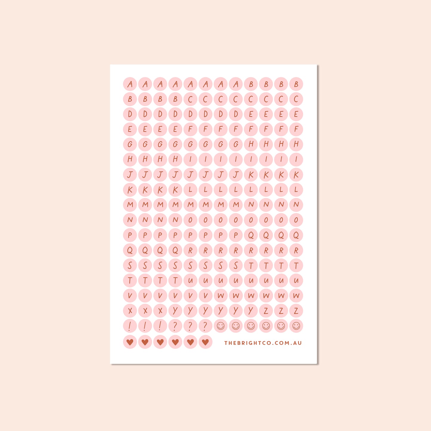 Letter Dots Sticker Sheet