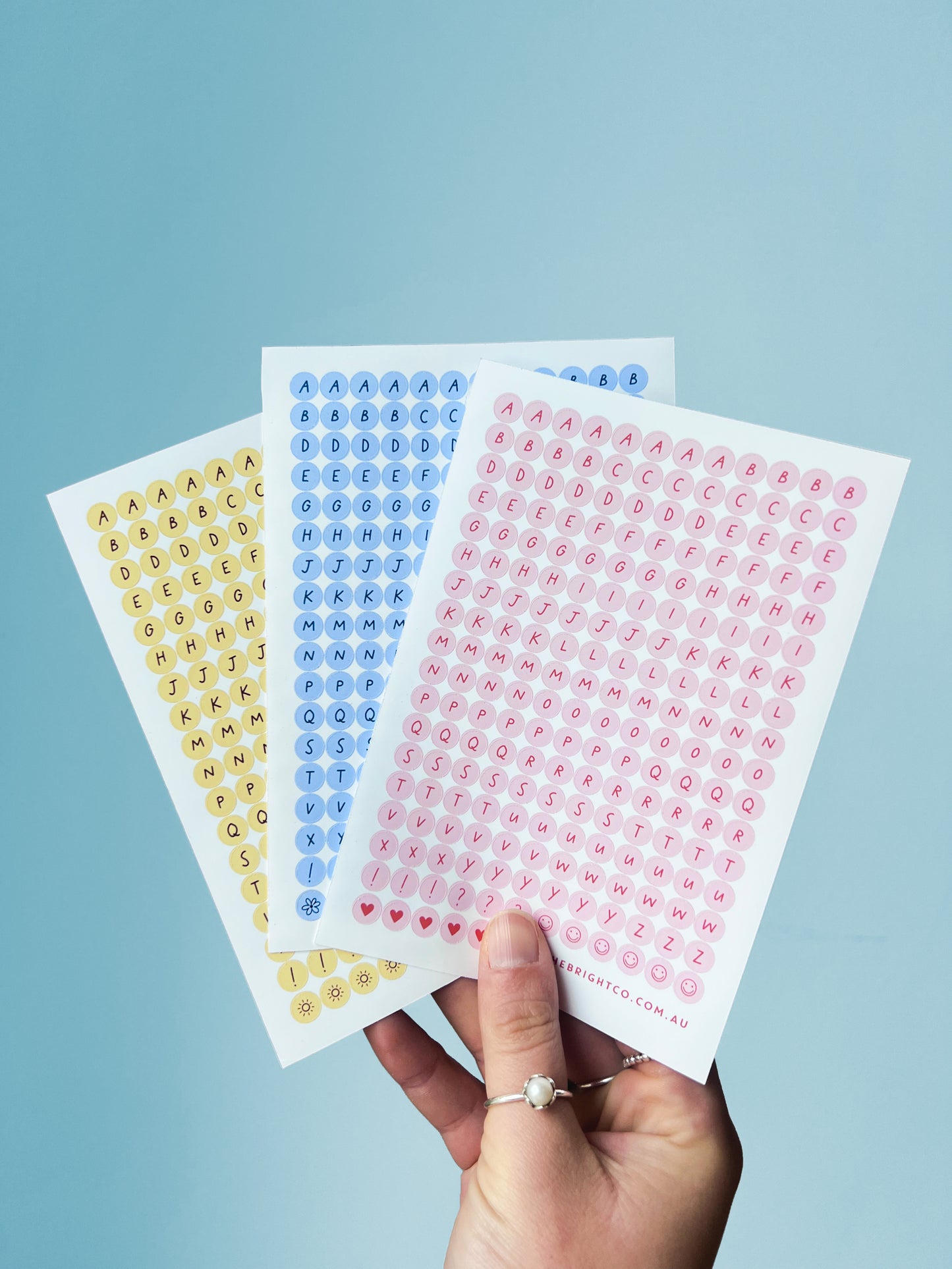 Letter Dots Sticker Sheet