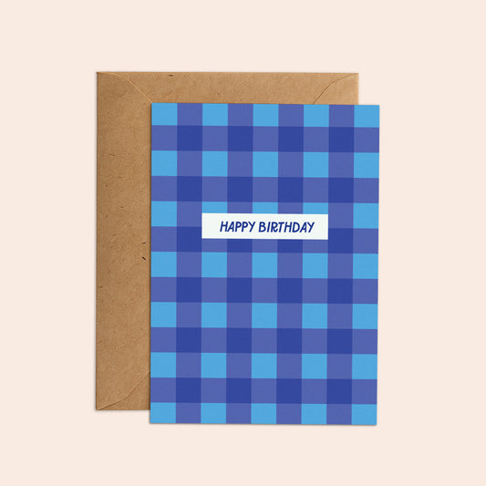Birthday Blue Check
