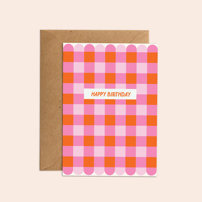 Birthday Pink Check
