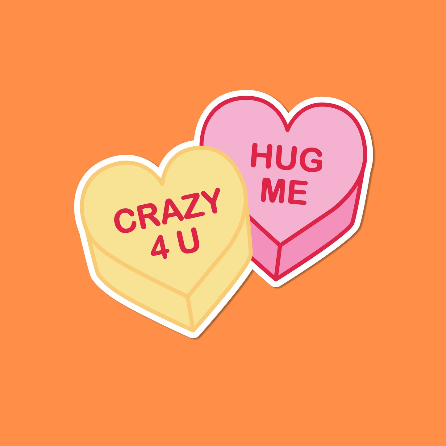 Crazy 4 You, Hug Me Vinyl Sticker