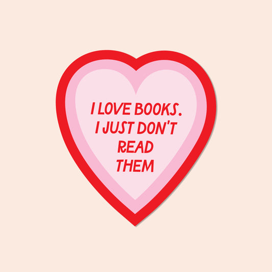 I Love Books... Vinyl Sticker
