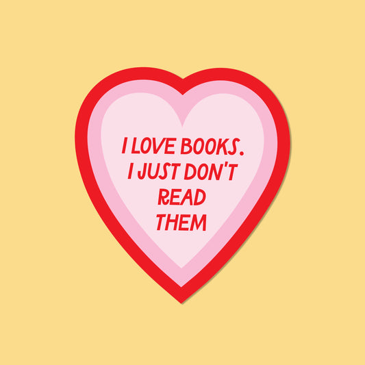 I Love Books... Vinyl Sticker