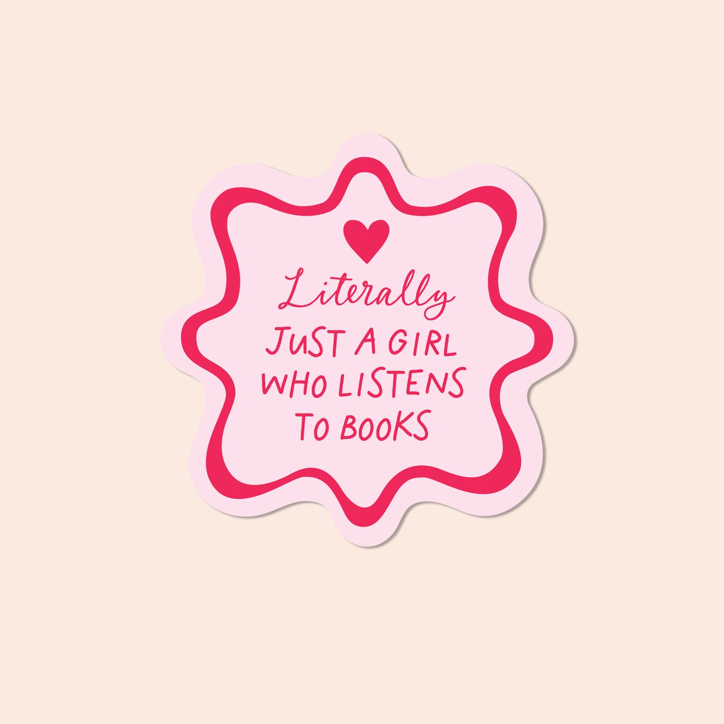 Just a Girl Who Listens to Books Vinyl Sticker
