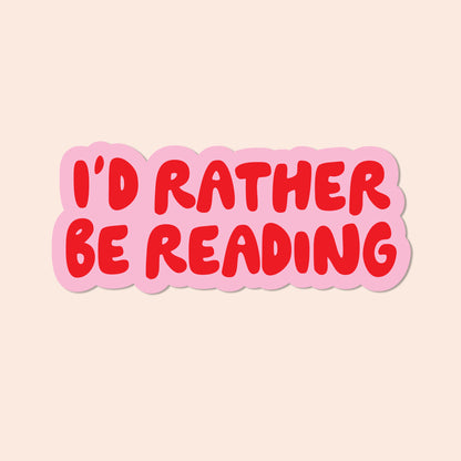 Rather Be Reading Vinyl Sticker