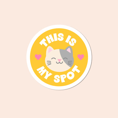 This Is My Spot Cat Vinyl Sticker