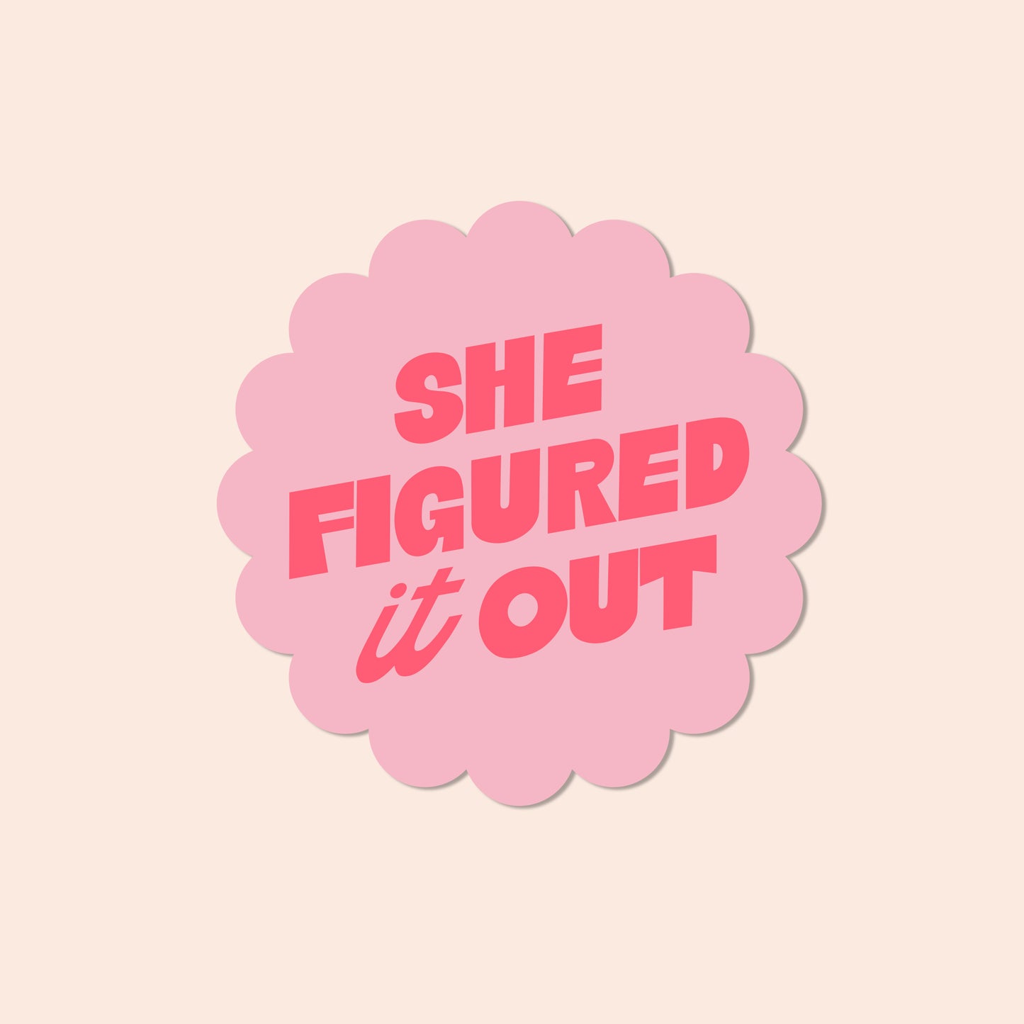 She Figured it Out Vinyl Sticker