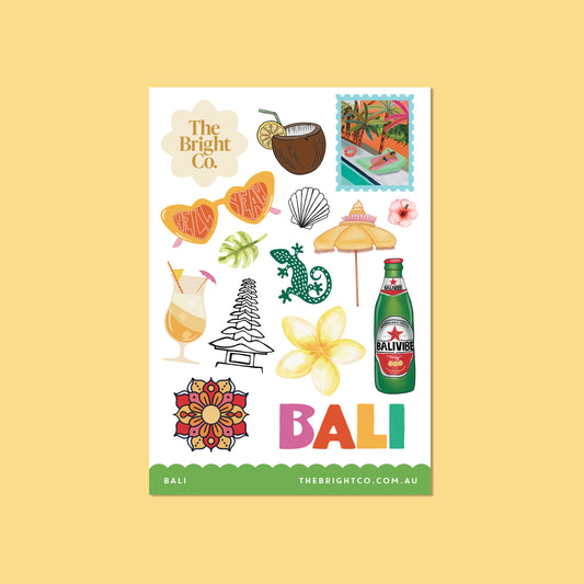 Bali Frangipani Sticker Sheet