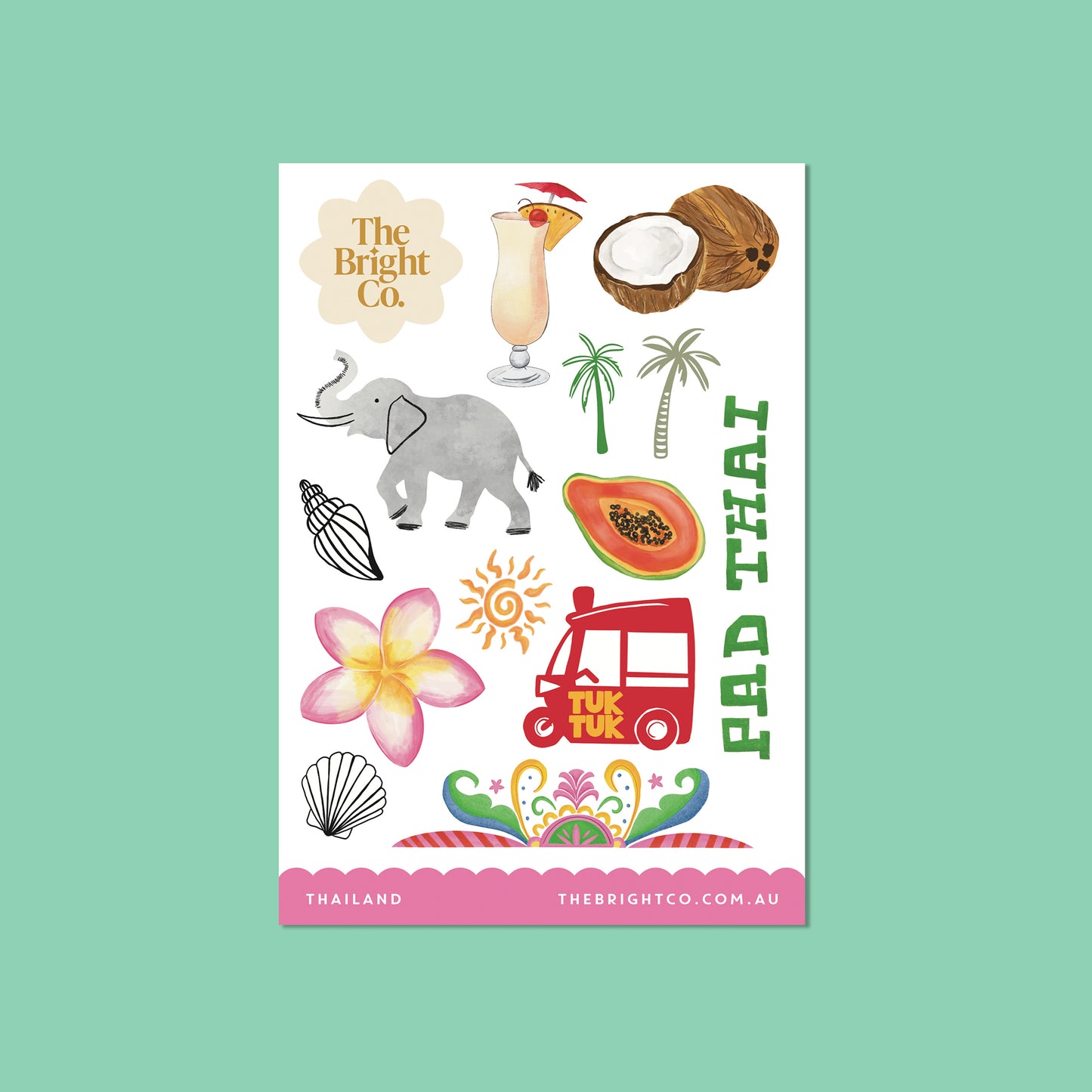 Thailand Papaya Sticker Sheet
